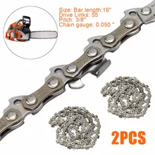 2pcs 16" Chainsaw 3/8" Pitch Chain Blade Wood Cutting Chainsaw Parts Chainsaw Saw Mill Chain