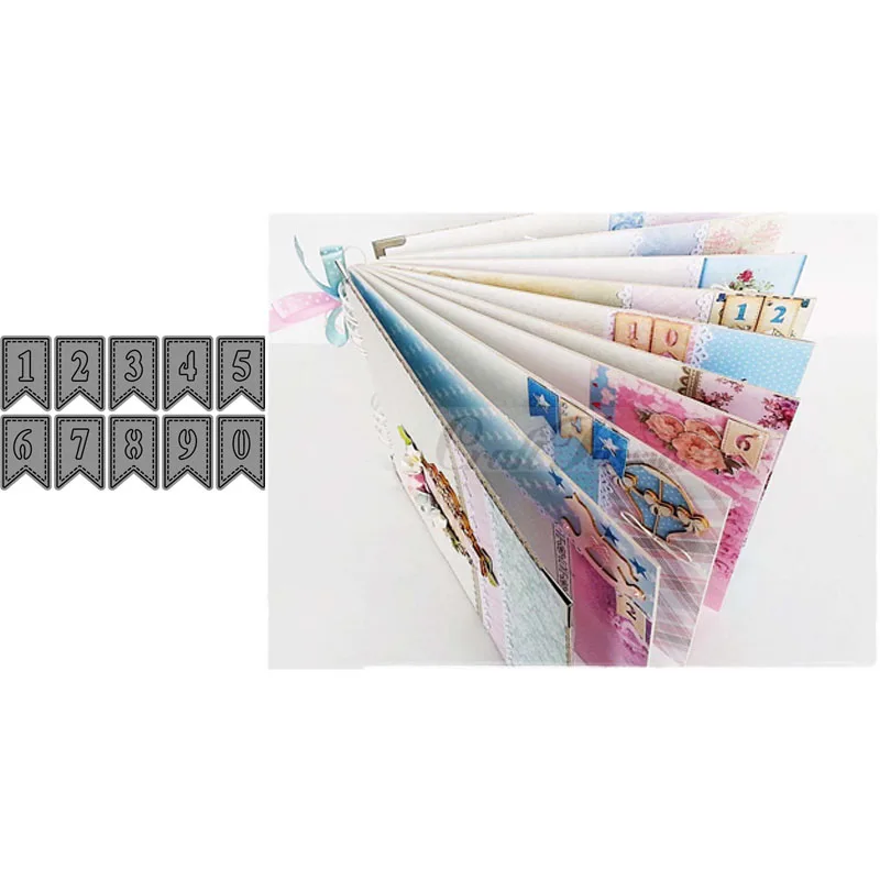 Штампы для резки металла AddyCraft штампы скрапбукинга с цифрами и флагами ножей