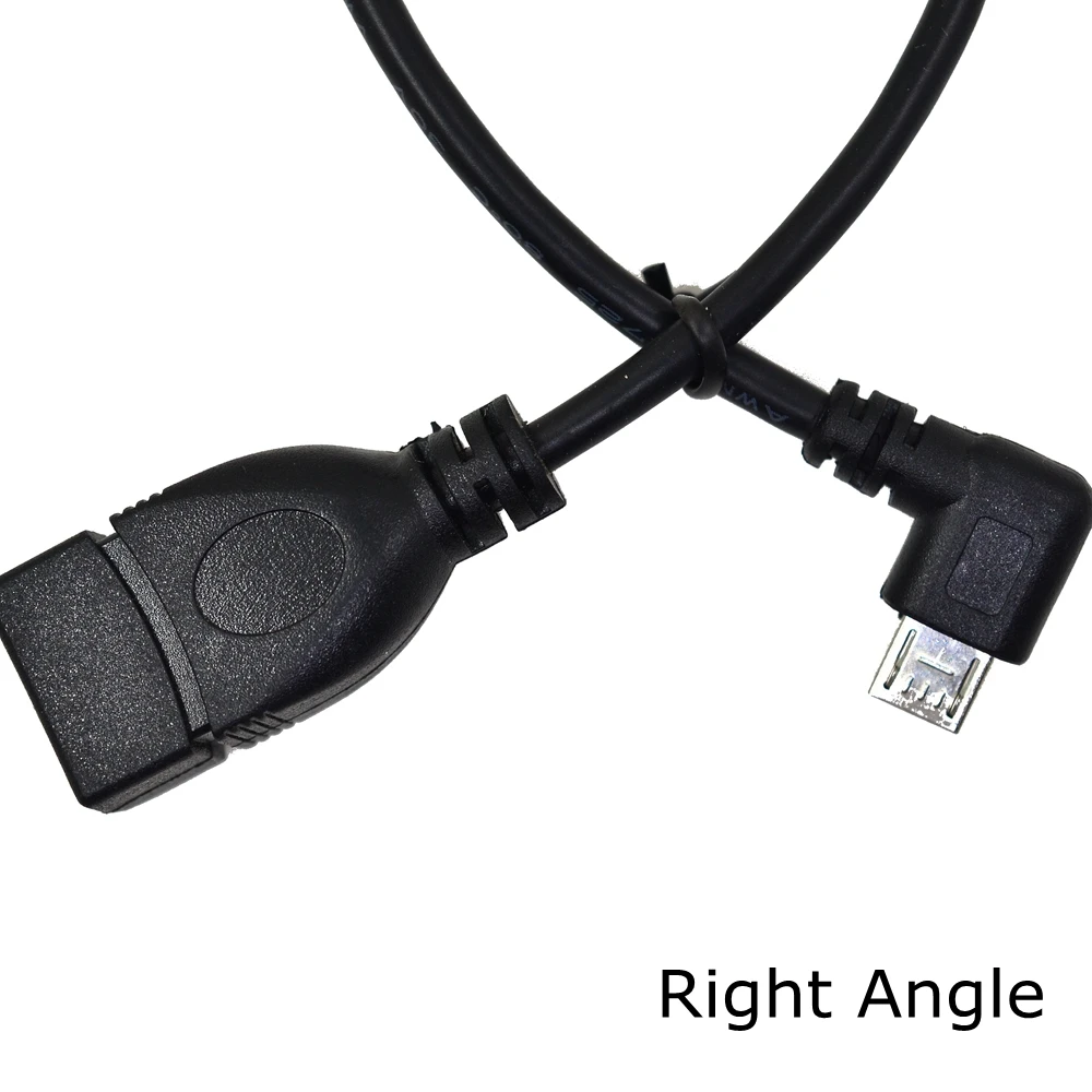 20 см 90 градусов вправо и влево и вверх и вниз Угловой Micro USB 2,0 5Pin штекер USB 2,0 A Женский удлинитель адаптер OTG кабель