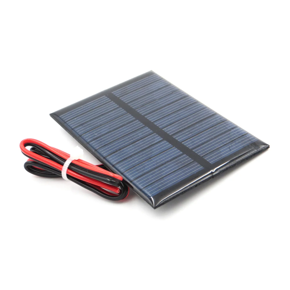 5.5V 100mA with 30cm extend cable Solar Panel Polycrystalline Silicon DIY Battery Charger Module Mini Cell wire toy | Обустройство