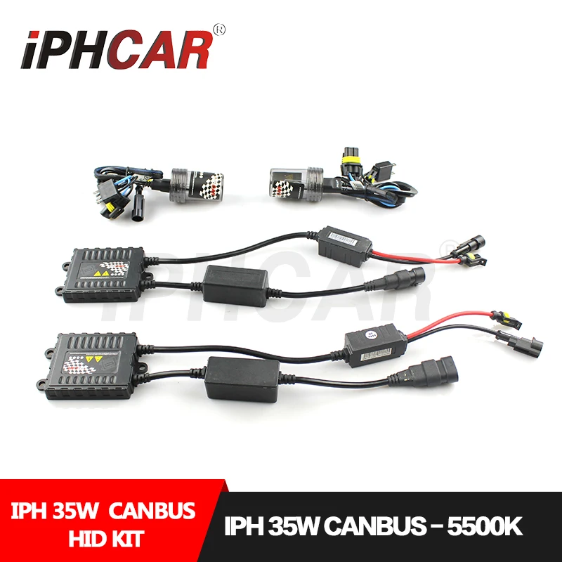 IPHCAR универсальная 35 Вт 5500 к ксеноновая лампа балласт с преобразователем Cambus HID