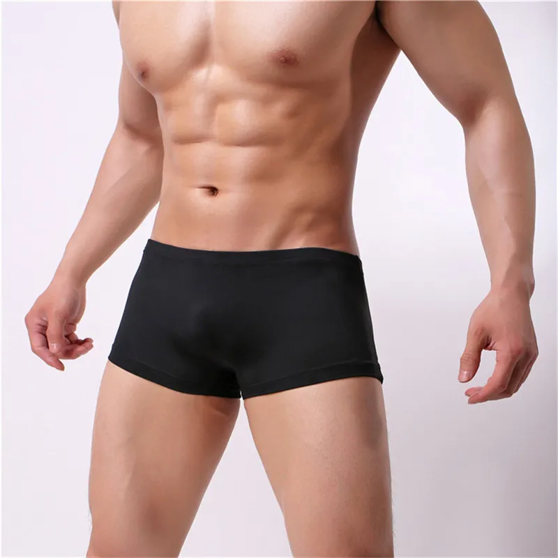 2Pcs/lot Best Men Boxer Silky quickly dry Underwear Male fashion Solid Panties Underpants Cueca Boxershorts Homme for Russian | Мужская