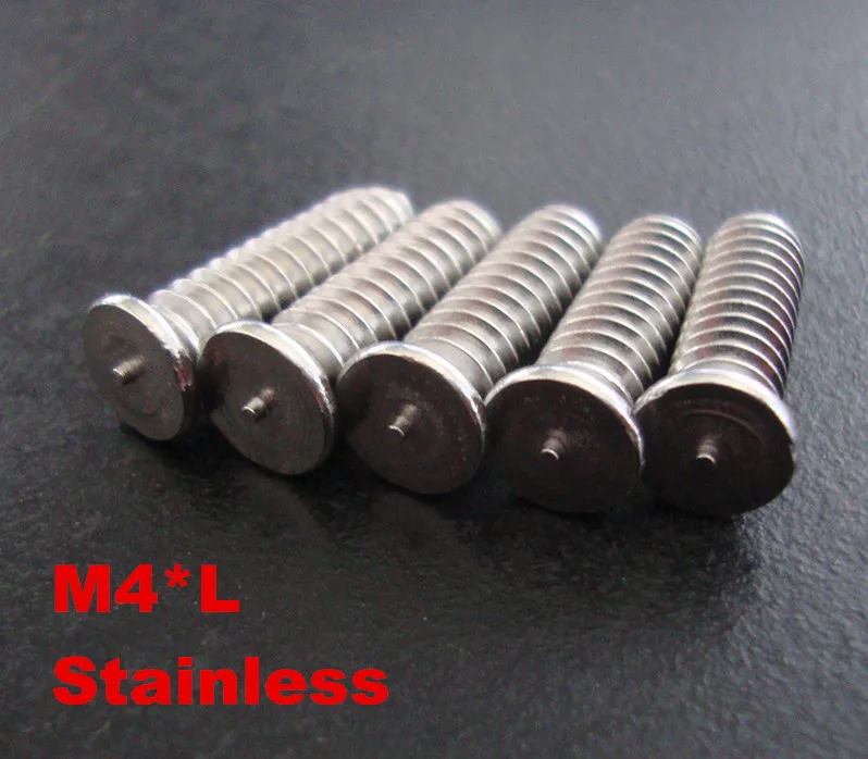 

100pcs/lot Stainless steel weld stud bolt welding screw M4*7/8/10/12/16/20/25/30/35/40
