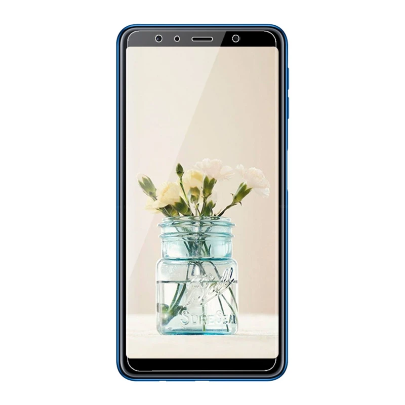 2.5D Закаленное стекло для Samsung A7 2018 покрытие закаленное чехол Защитная пленка