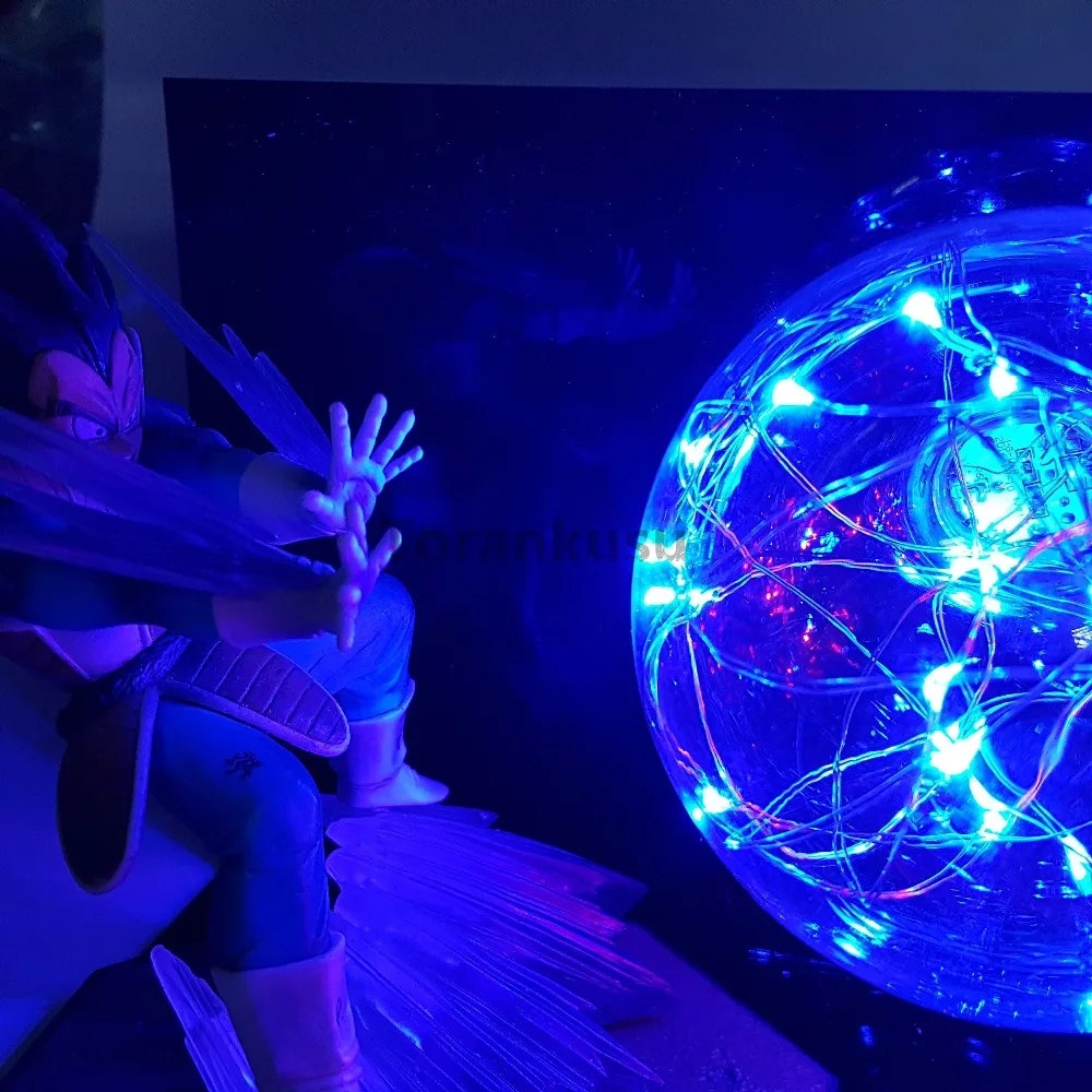 Dragon Ball Z фигурки Сон Гоку против Вегета Супер Saiyan аниме Dragon Ball Z фигурка модель игрушки DBZ Светодиодная лампа освещения