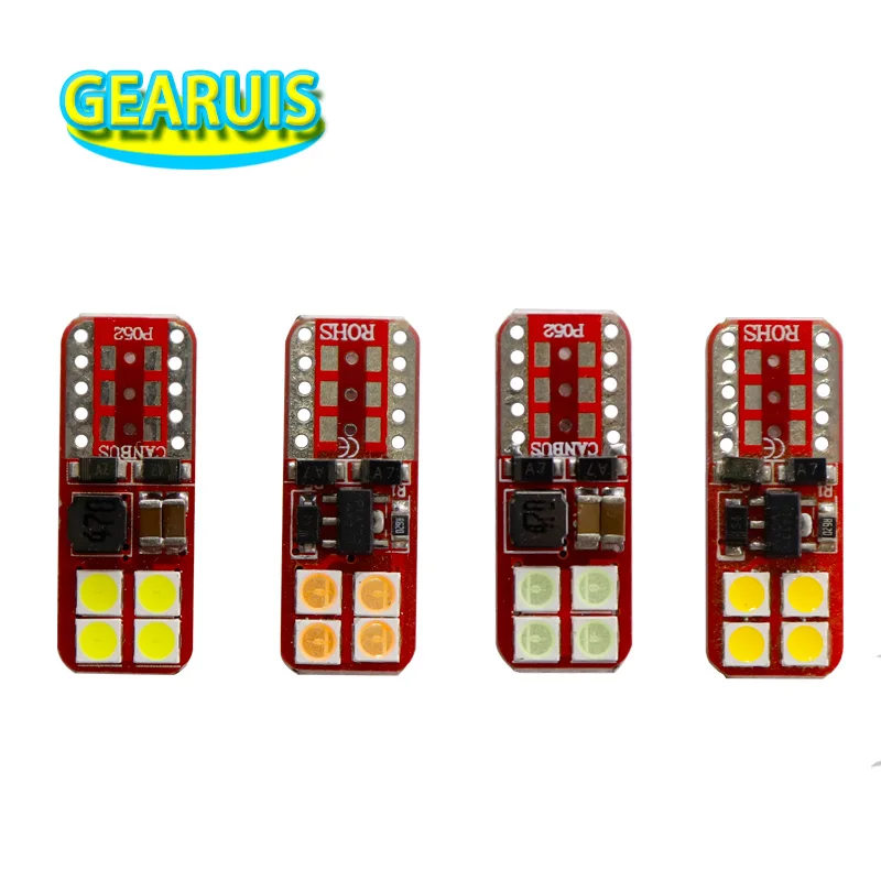 100 шт. T10 Светодиодные лампы 1 Вт Неполярные 168 501 W5W светодиодный 8 smd 3030
