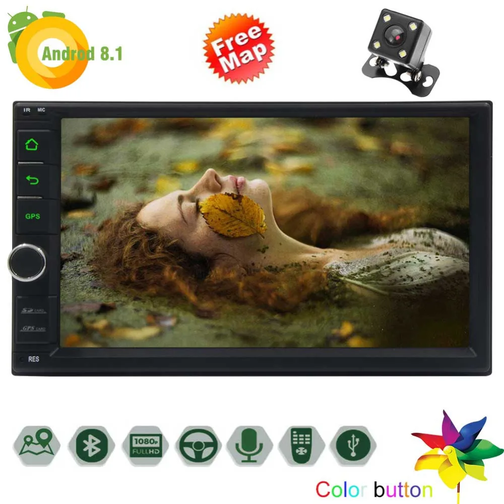 Bluetooth 2 Гб ОЗУ 32 ПЗУ поддержка SWC Mirror Link сабвуфер Fastboot Wifi MirrorLink AUX USB SD EinCar Dual din Andr|GPS