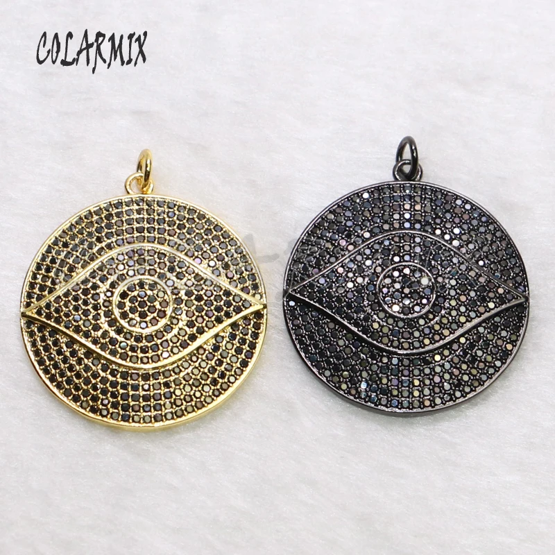 5 шт. круглые подвески с дьявольским глазом ожерелье разноцветные Кристальные