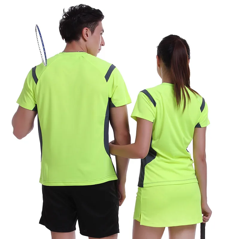 Рубашка с коротким рукавом для бадминтона костюм мужчин и женщин дышащая