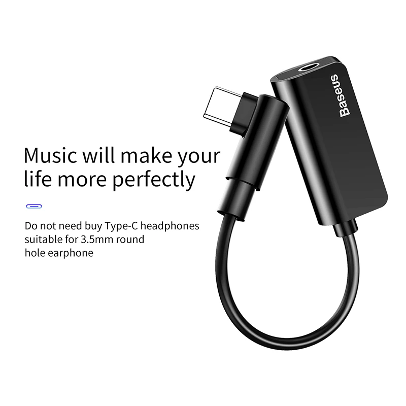 Аудиокабель Baseus с разъемом USB Type C и штекером 3 5 мм|Переходники адаптеры| |