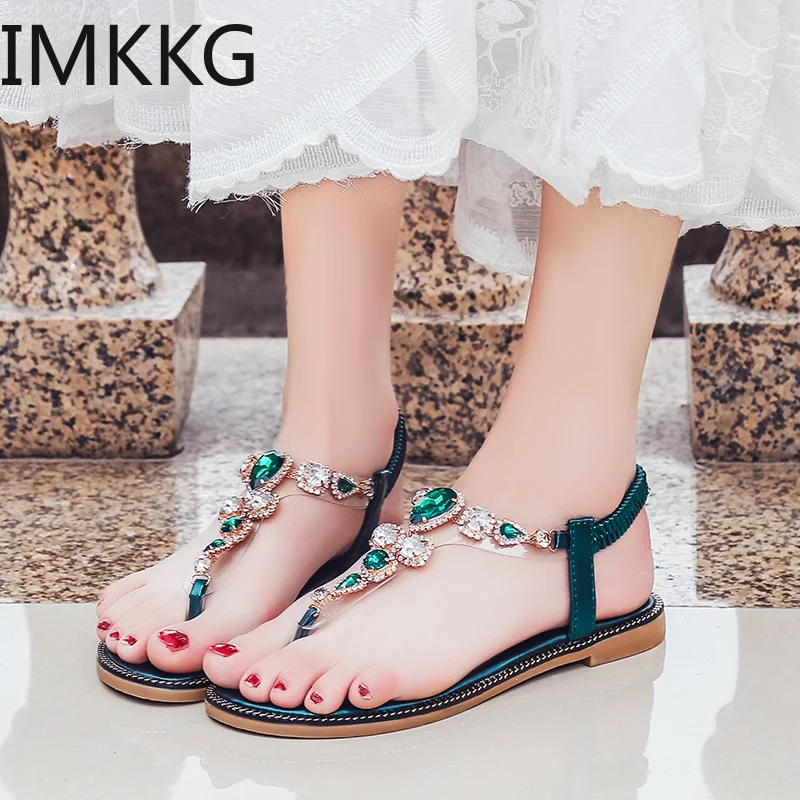 Женская обувь сандалии летние женские с острым носком стразы S80089 2019|Боссоножки и