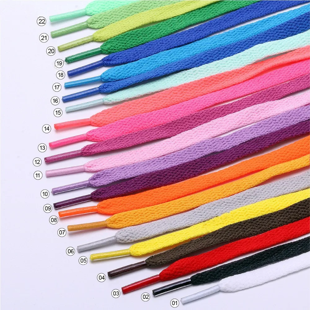 

AHKUCI 5 Pairs Flat Shoelaces 5 Pack Sneakers Flat Shoelaces 80cm 100cm 120cm