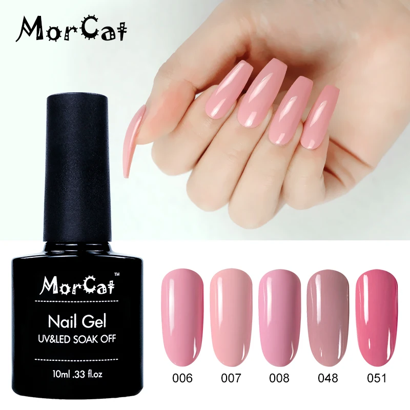 Гель-лак для ногтей MorCat серии розового цвета УФ-гель лак Полупостоянный