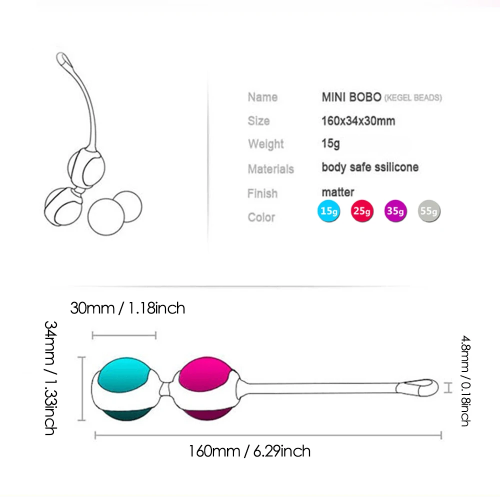 Силиконовые Умные шарики для упражнений Кегеля вагинальные Бен Ва гейша