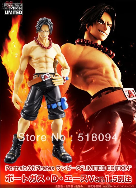 Free Shipping POP One Piece Portgas D Ace ver1.5 PVC Action Figure Model Collection Toy 22CM OPFG227 | Игрушки и хобби