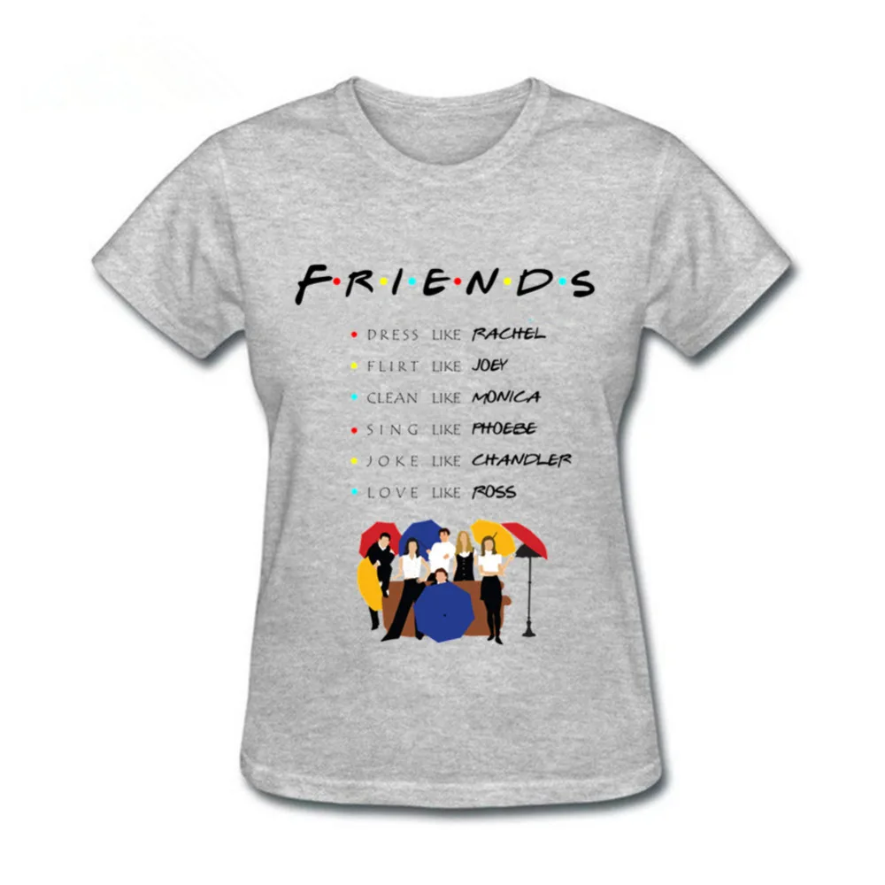 Новинка 2019 футболка Be like Friends TV show эластичная Женская одежда 100% хлопок 3XL женские