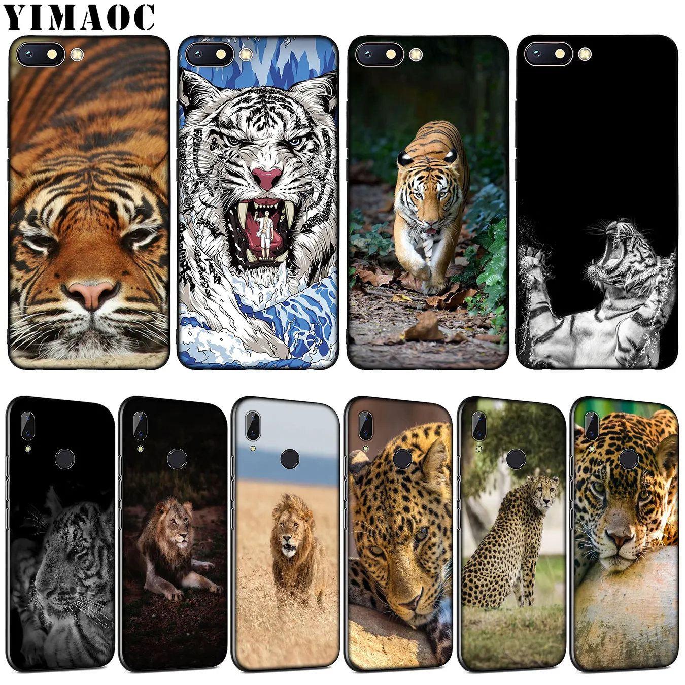 Мягкий силиконовый чехол YIMAOC с изображением животных Льва тигра леопарда для Xiaomi