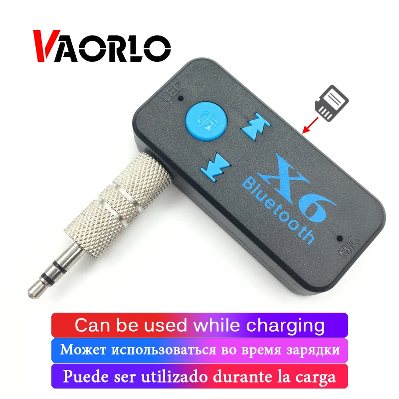Автомобильный Bluetooth приемник X6 аудиоприемник 3 5 мм беспроводной Muisc для