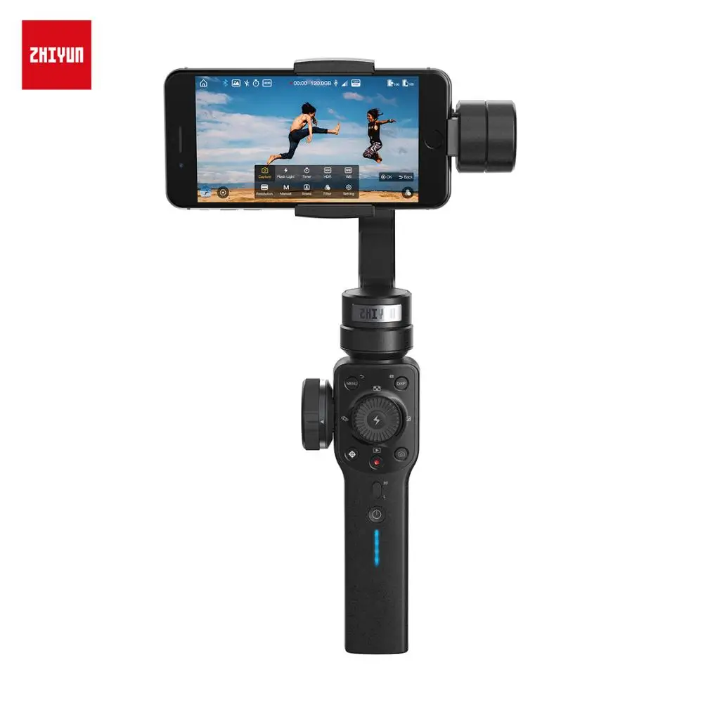 ZHIYUN Smooth 4 Официальный стабилизатор для iPhone X Xs Max Samsung S8 Экшн камера 3 оси ручной