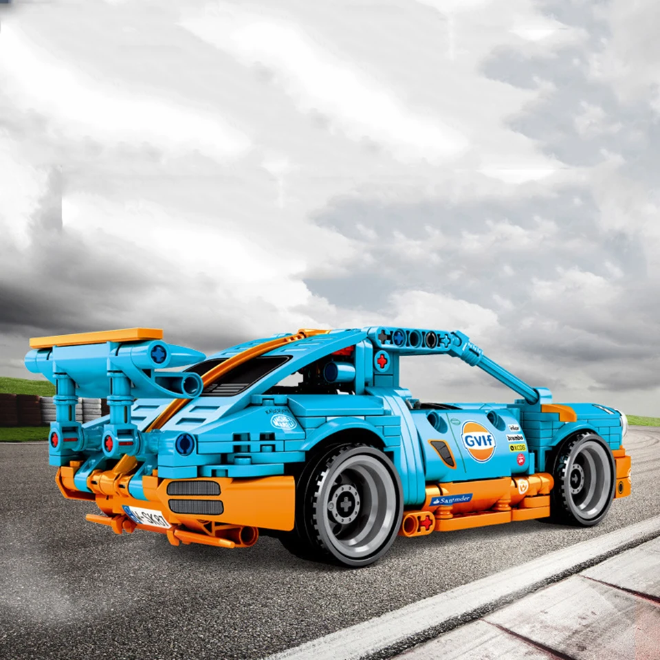 Собрать Technic Porscher Супер гоночный приспособление для автомобиля Модель