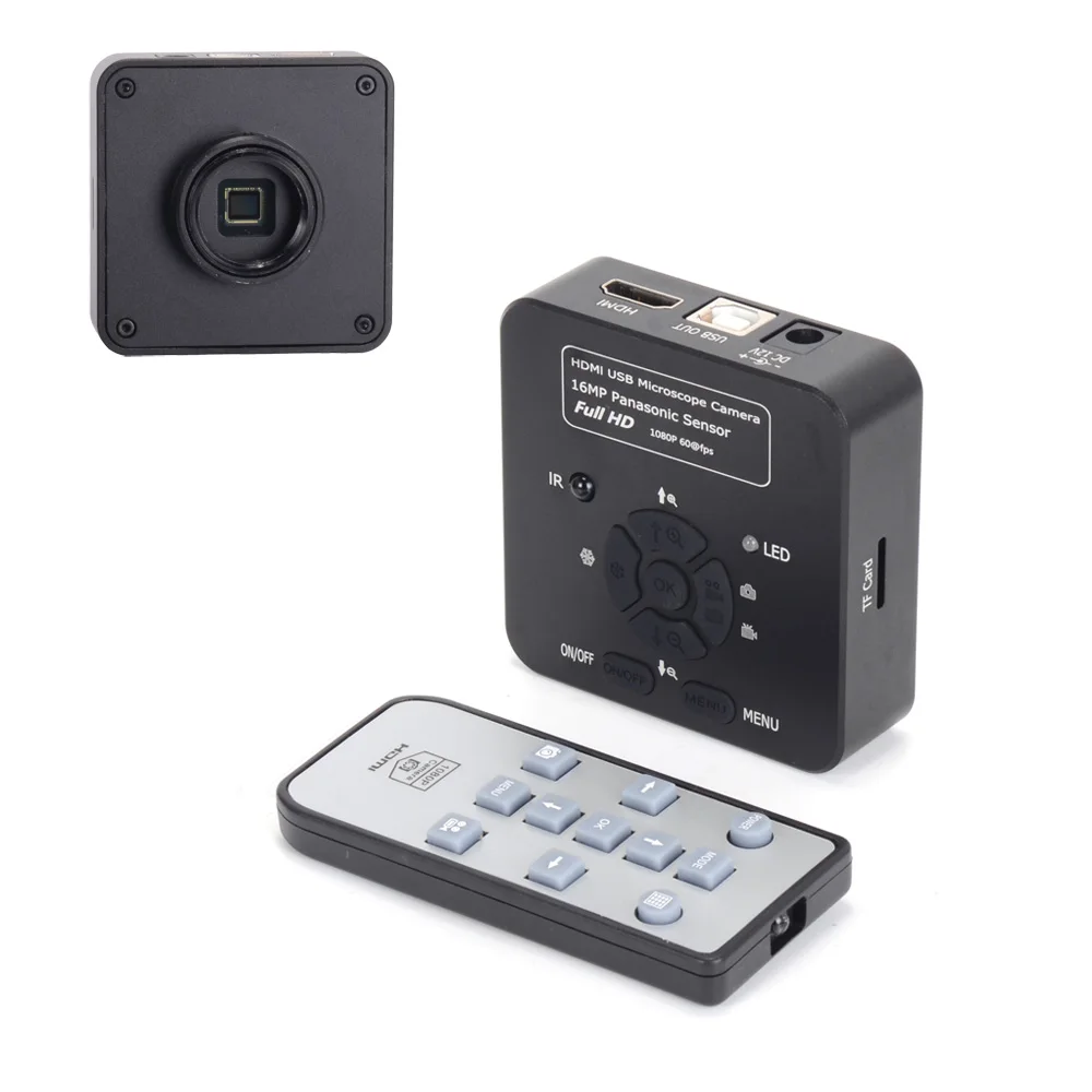 16 МП HDMI 1080P HD usb цифровой промышленный видео осмотр микроскоп камера набор TF карта
