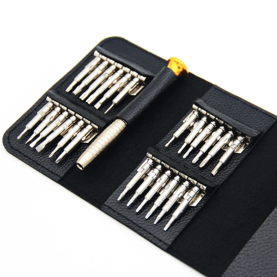 Кожаный чехол 25 в 1 Torx отвертка набор инструмент для ремонта мобильных телефонов Набор Мультитул ручные инструменты для Iphone часы планшет ПК