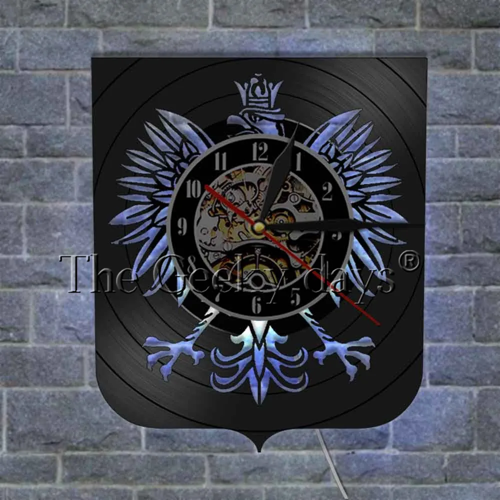 Настенные часы Тотем Орел креативные в современном стиле с виниловыми