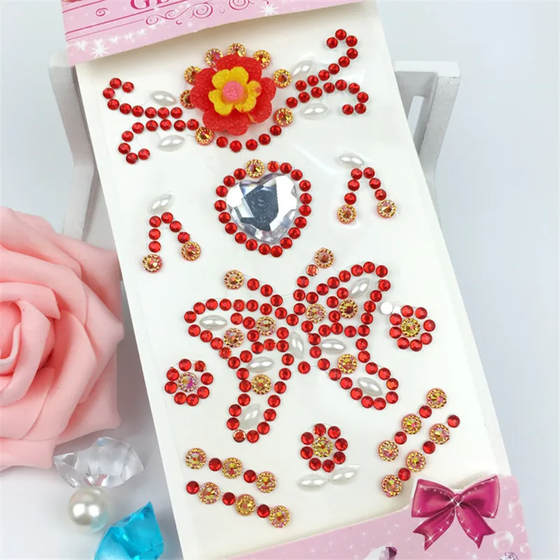 1 лист Акриловые Flatback Бусы Наклейка любовь Сочетание Цветов Мотив Стразы