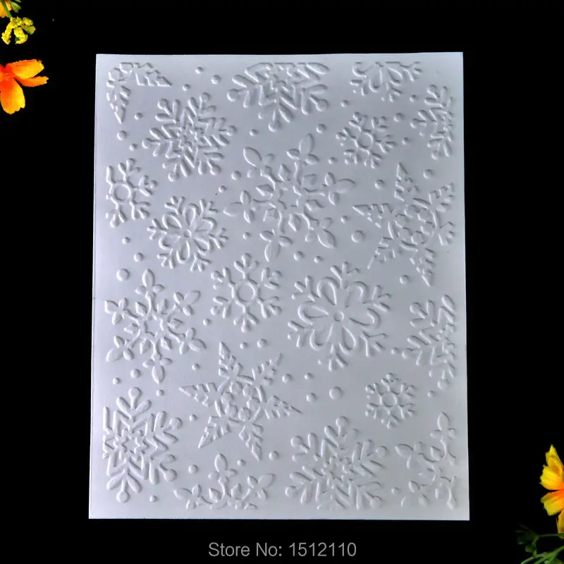 Рождественская Снежинка пластиковая папка с тиснением для скрапбукинга DIY