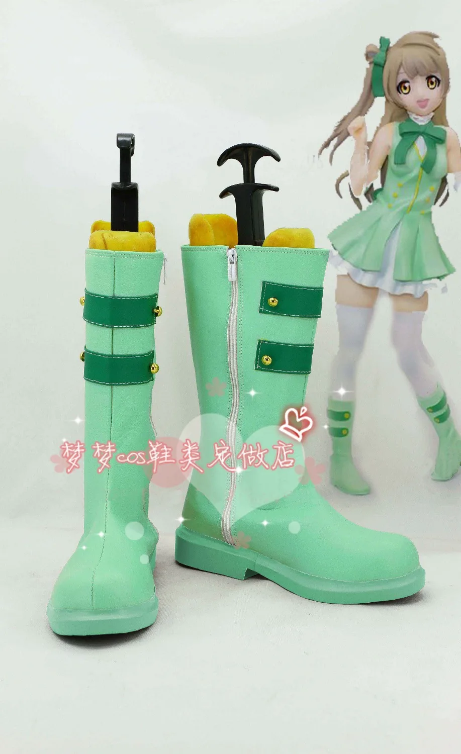 Love Live! Обувь для косплея Minami koдори Start dash Green cos аниме сапоги на заказ Хэллоуина|living