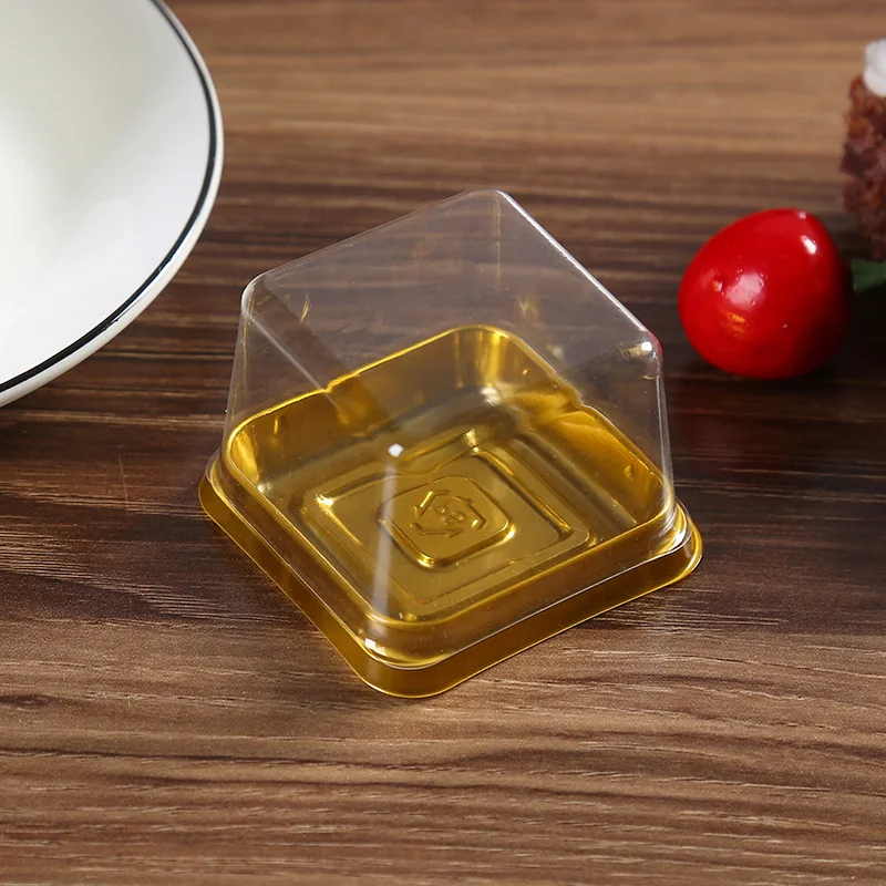 500 шт. пластиковые коробки для украшения торта 6 8x6 8x4 5 см|packaging for cookies|packaging cakespackaging