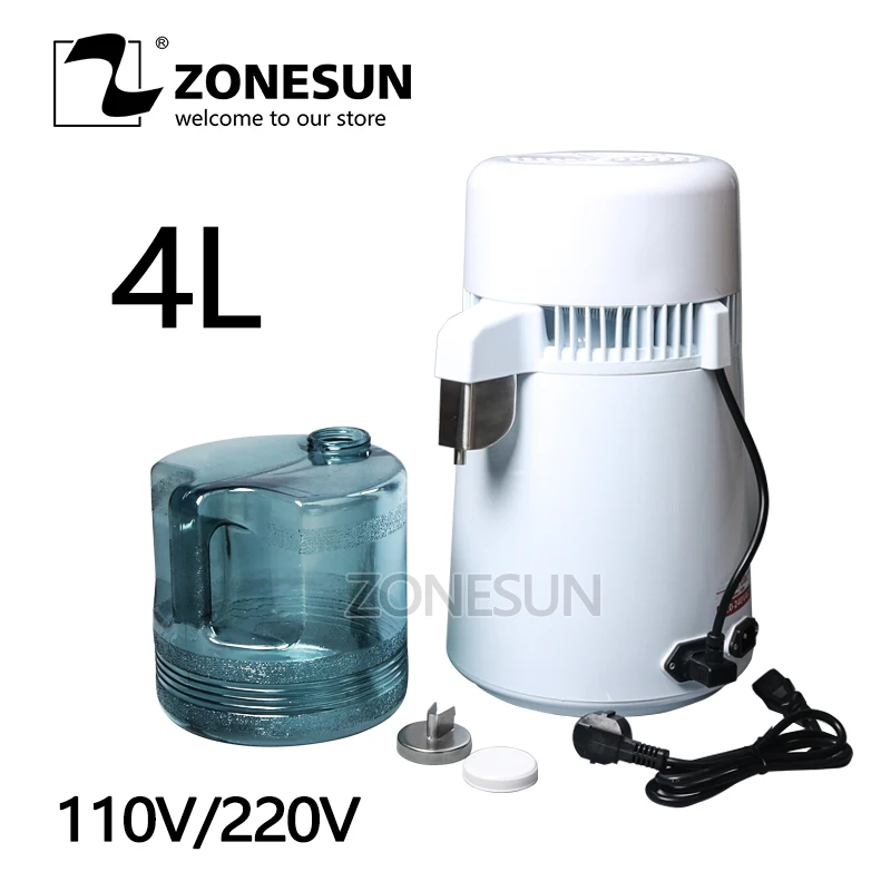 ZONESUN домашняя дистиллированная машина для воды оборудование дистиллированной
