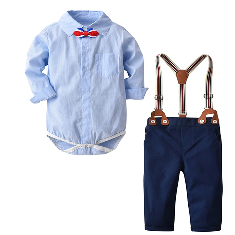 Осенний комплект одежды для новорожденных мальчиков Костюм Джентльмена