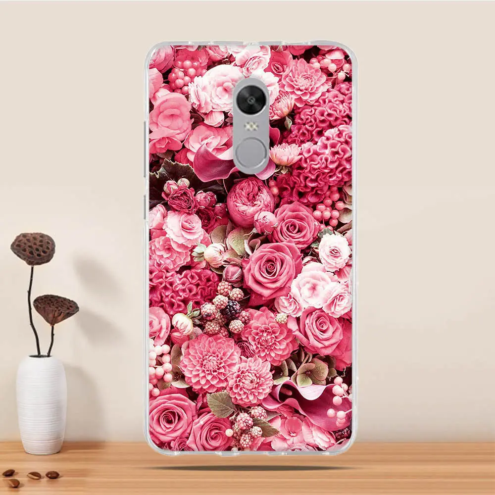 Чехол для Xiaomi Redmi Note 4X чехлы 4 X 3D рельефный чехол с цветами прозрачный из ТПУ |