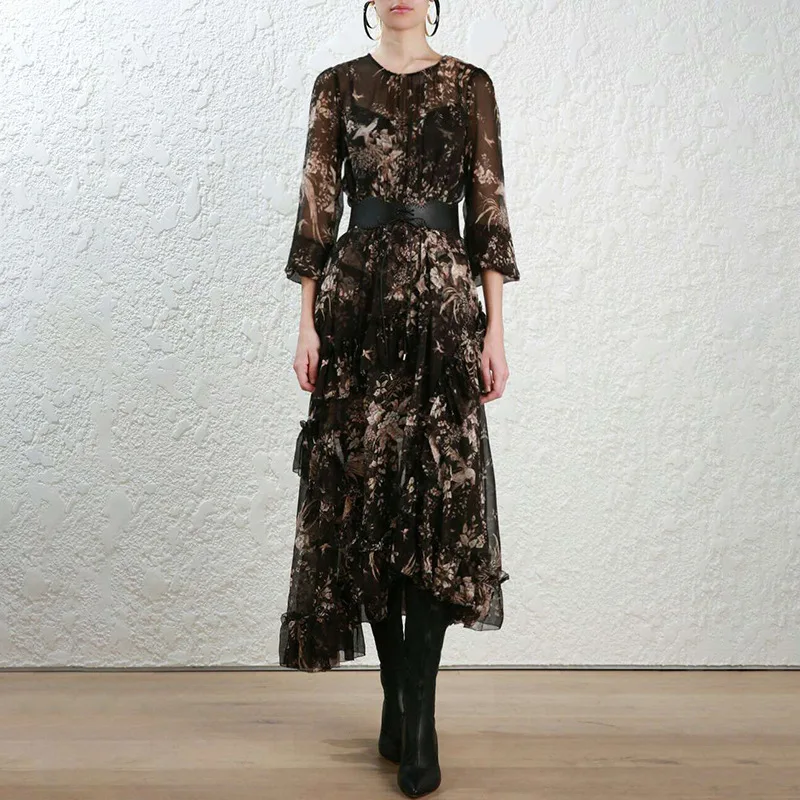 Высокая улица Новая мода подиум 2020 дизайнерское платье женские цветочные