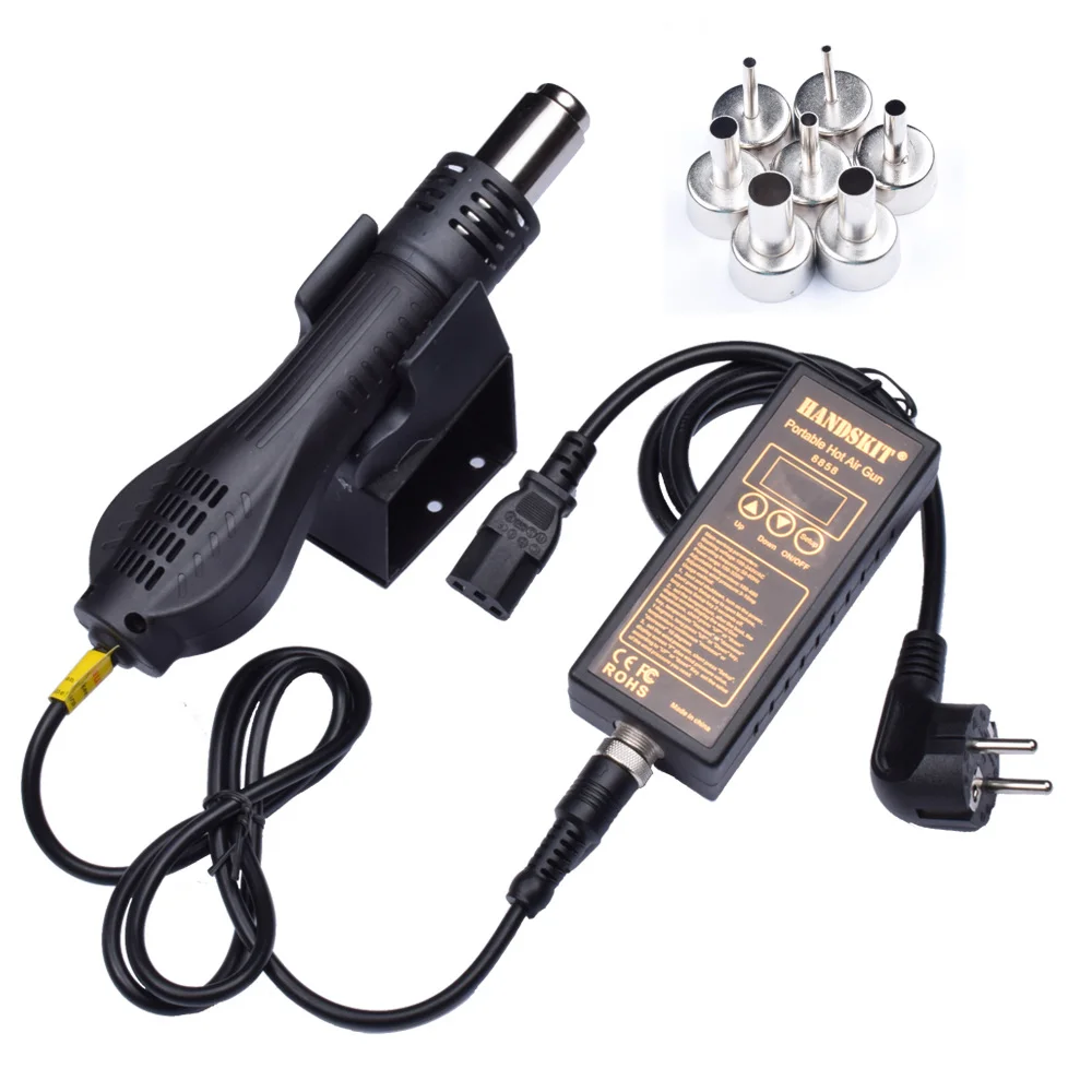 B 8858d hot air gun Handskit 8858 110 В 220 в портативный постоянная температура паяльная станция BGA паяльная станция горячий воздух воздуходувка Тепловая пушка - Цвет: B 8858d hot air gun