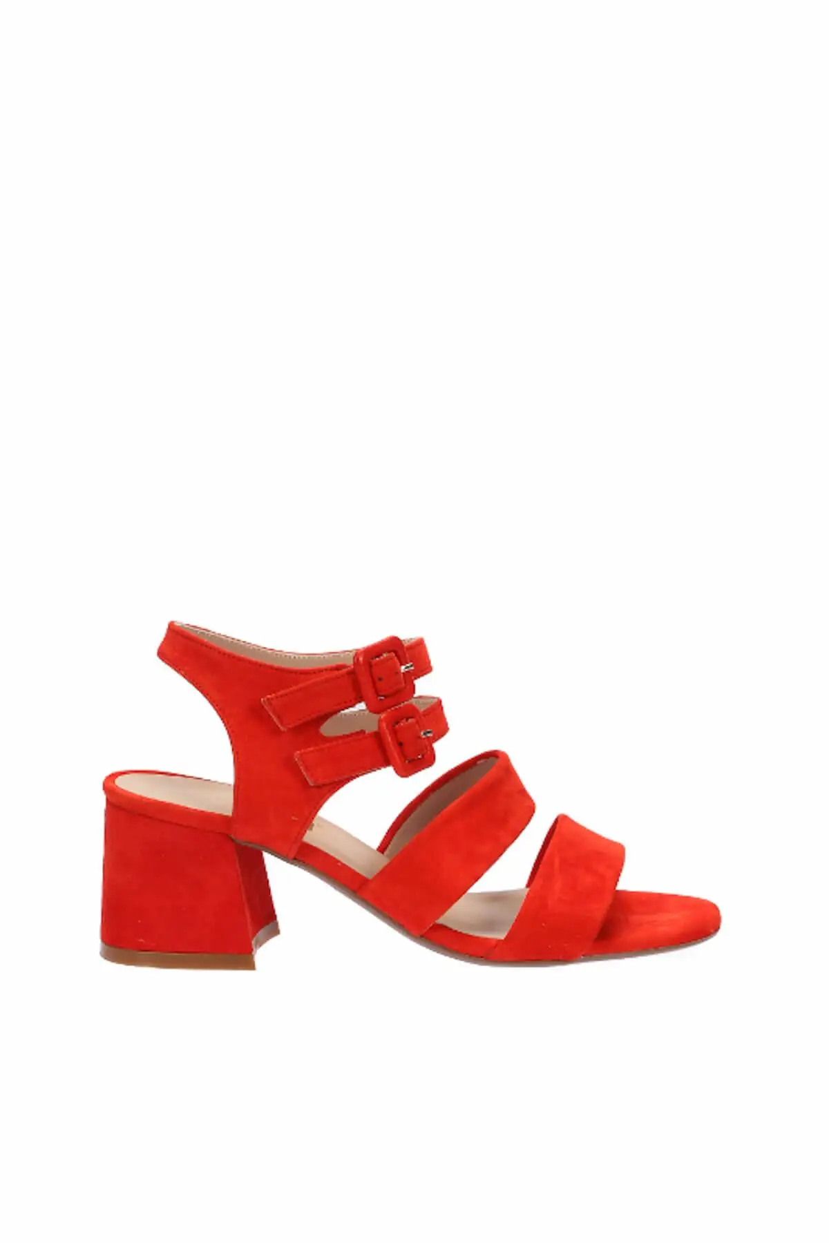 Красные женские сандалии из натуральной кожи с жемчугом коллекция 120130005506 года |