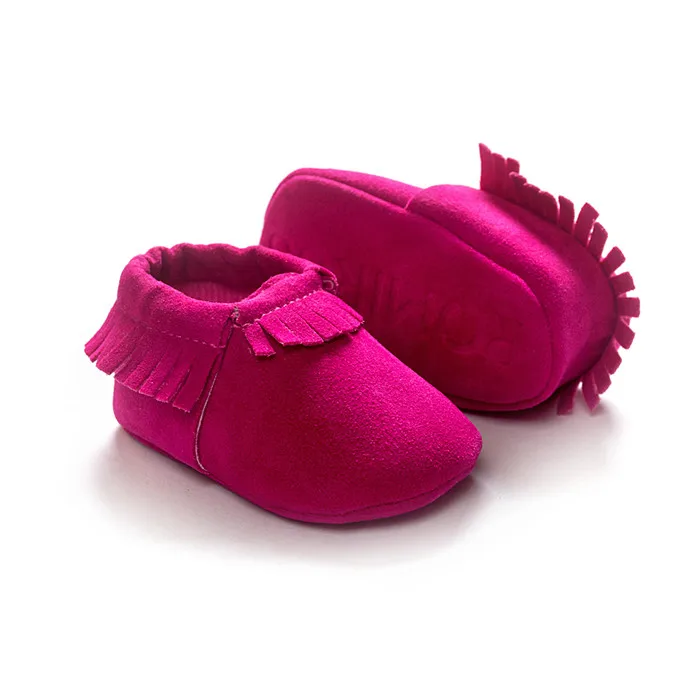 

Baby moccasins rose color baby girl shoes for baby first walkers.CX20C