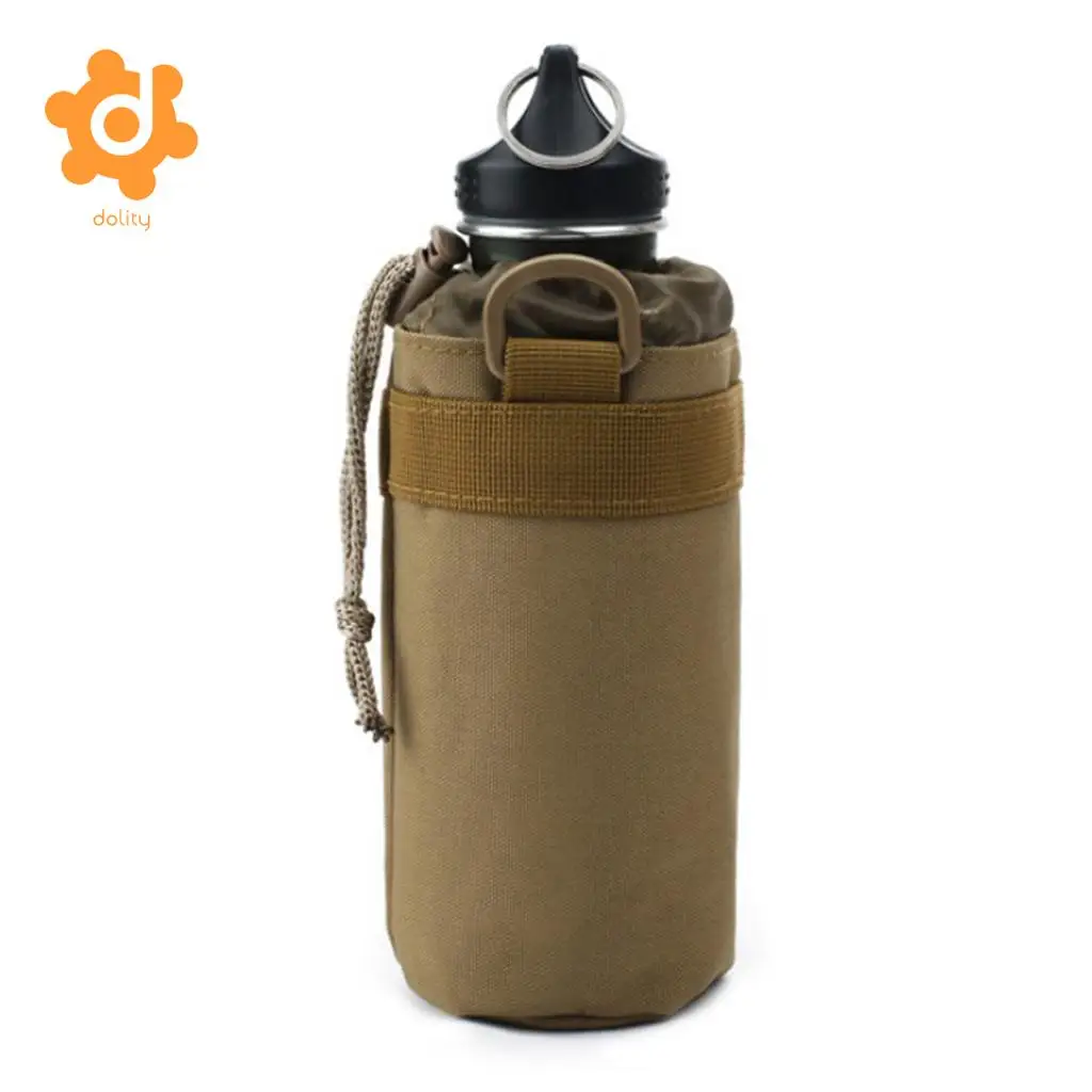 Бутылка для воды рукав сумка чайник держатель с Molle системы подключения ремень для велоспорта Открытый путешествия Кемпинг Туризм - Цвет: khaki