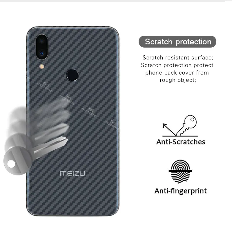 5 шт./лот для MEIZU Note9 note 9 3D защитная задняя пленка из углеродного волокна Note