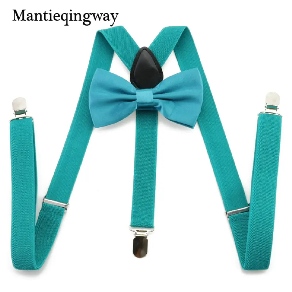 Mantieqingway, унисекс, 2,5 см, эластичные галстуки-бабочки с подтяжками, набор для мужчин, женщин, взрослых, 3 зажима, Y, на спине, подтяжки, галстук-бабочка, набор, костюм
