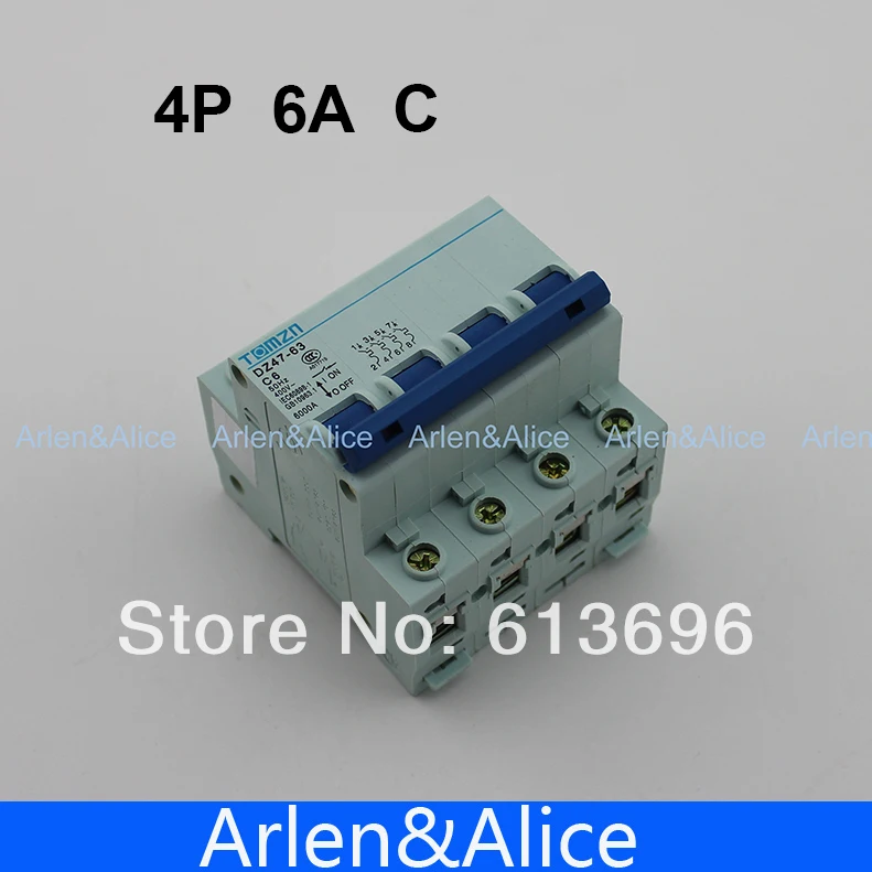 4 P 6A 240V/415V автоматический выключатель MCB C Тип полюса|mcb manufacturer|breaker machinemcb rating |