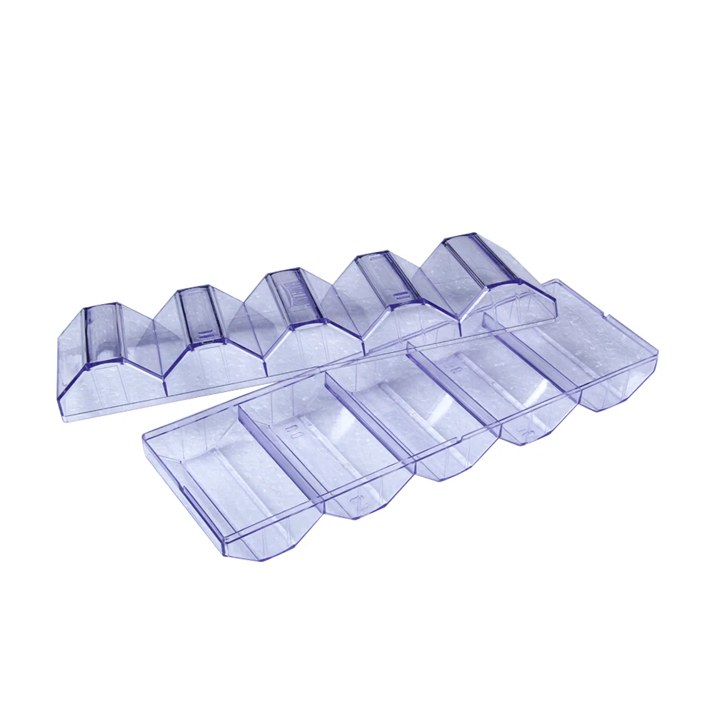 Набор фишек для покера в коробке на поддонах из акрила с прозрачными крышками, черным цветом и прозрачными, для игры в казино Техасский Холдем на 100/200 штук.