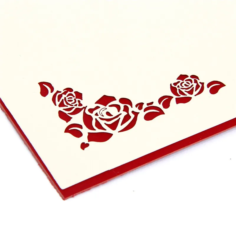 Подарок ручной работы с 3D розами поздравительные открытки днем рождения