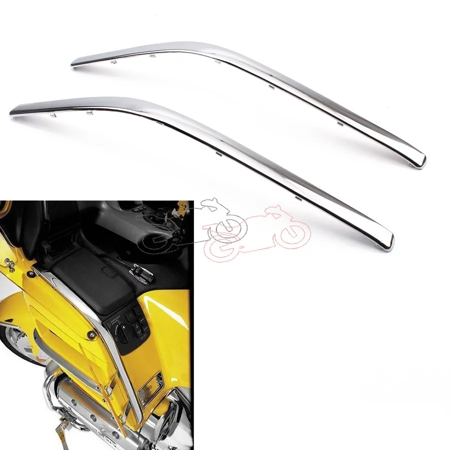 1 пара соединительных обтекателей для мотоциклов в форме банта хромированные