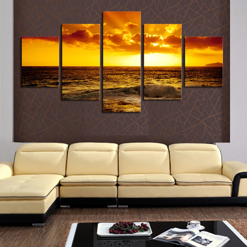 По низкой цене настенный рамки 5 шт. установка Защита от солнца океан Морской