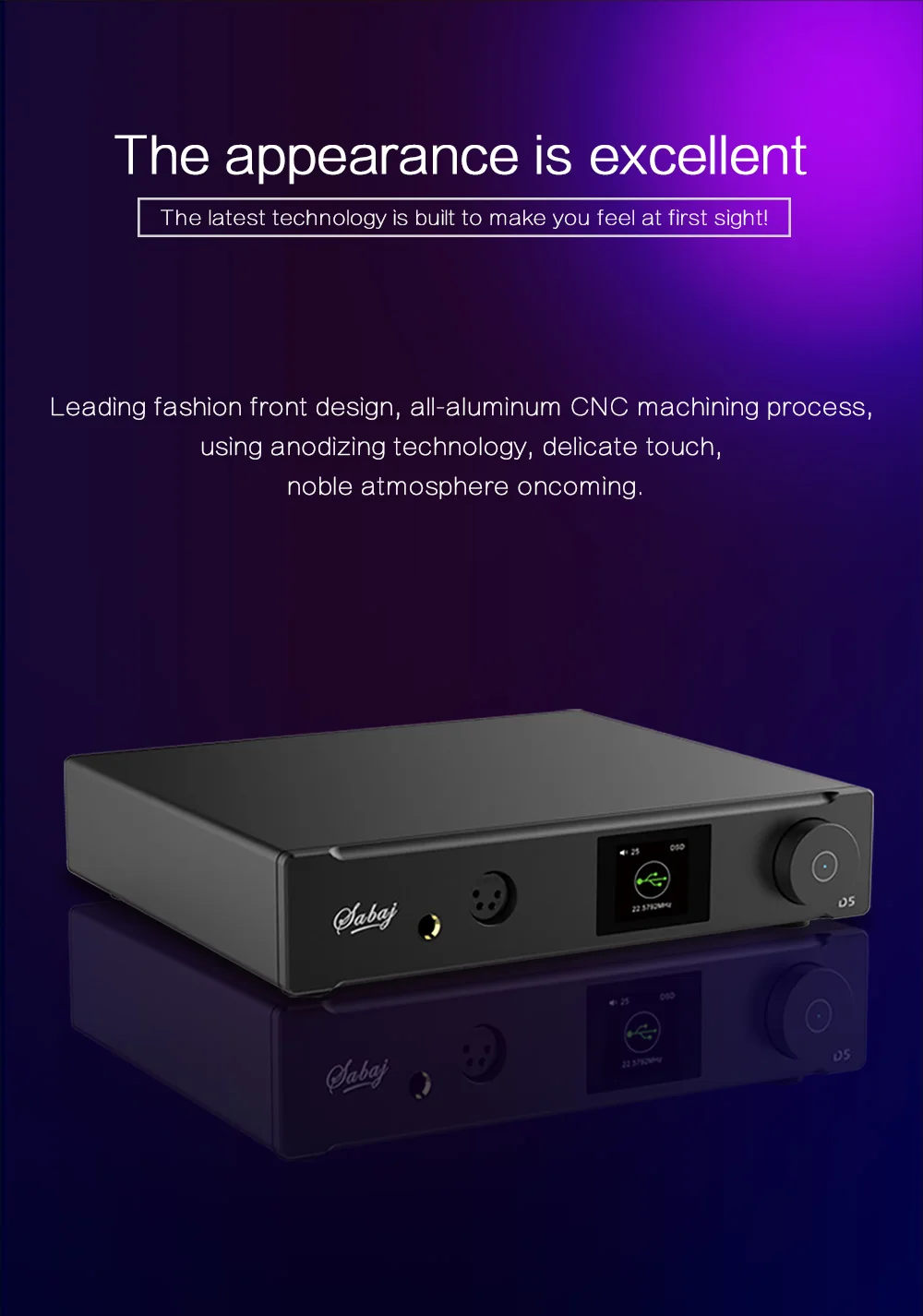 Sabaj D5 аудио ЦАП ESS9038PRO Heaphone Усилитель Поддержка DOP и родного DSD USB оптический коаксиальный ies вход