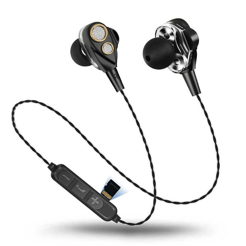 Двойной драйвер наушники Спорт Беспроводной двойной привод гарнитура Bluetooth