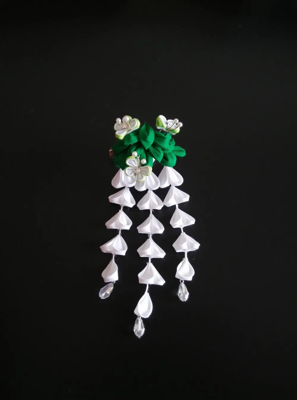 LALAVARA невесты wisteria кимоно Kanzashi заколки для волос фиолетовые желтые, розовые, белые зеленые цветы аксессуары для волос