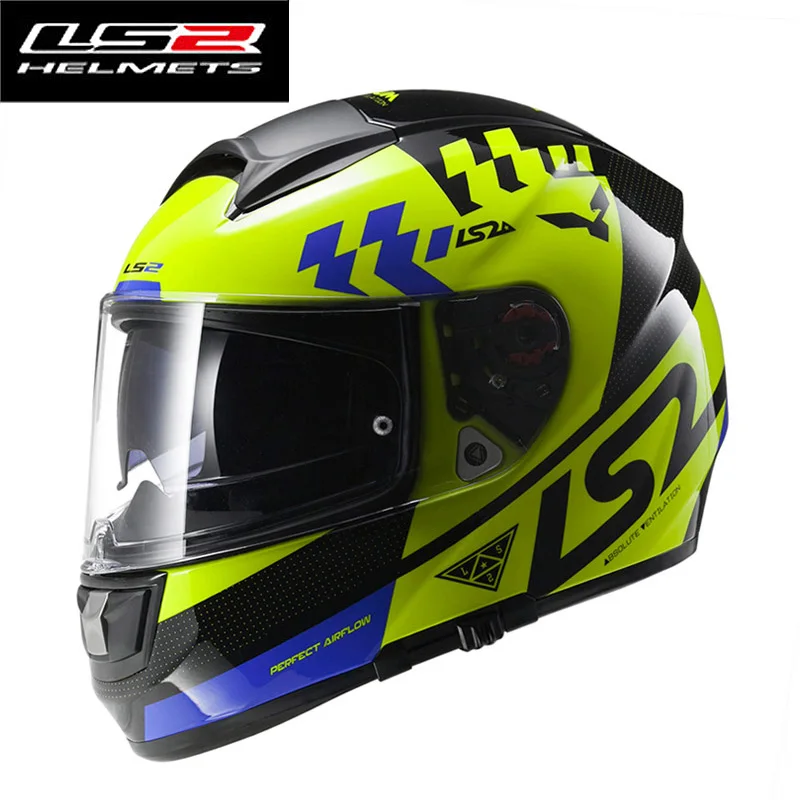 LS2 FF397 стекловолокно moto rcycle шлем индивидуальность двойной солнцезащитный Объектив Полный мотоциклетный шлем ECE racing moto шлемы - Цвет: 7